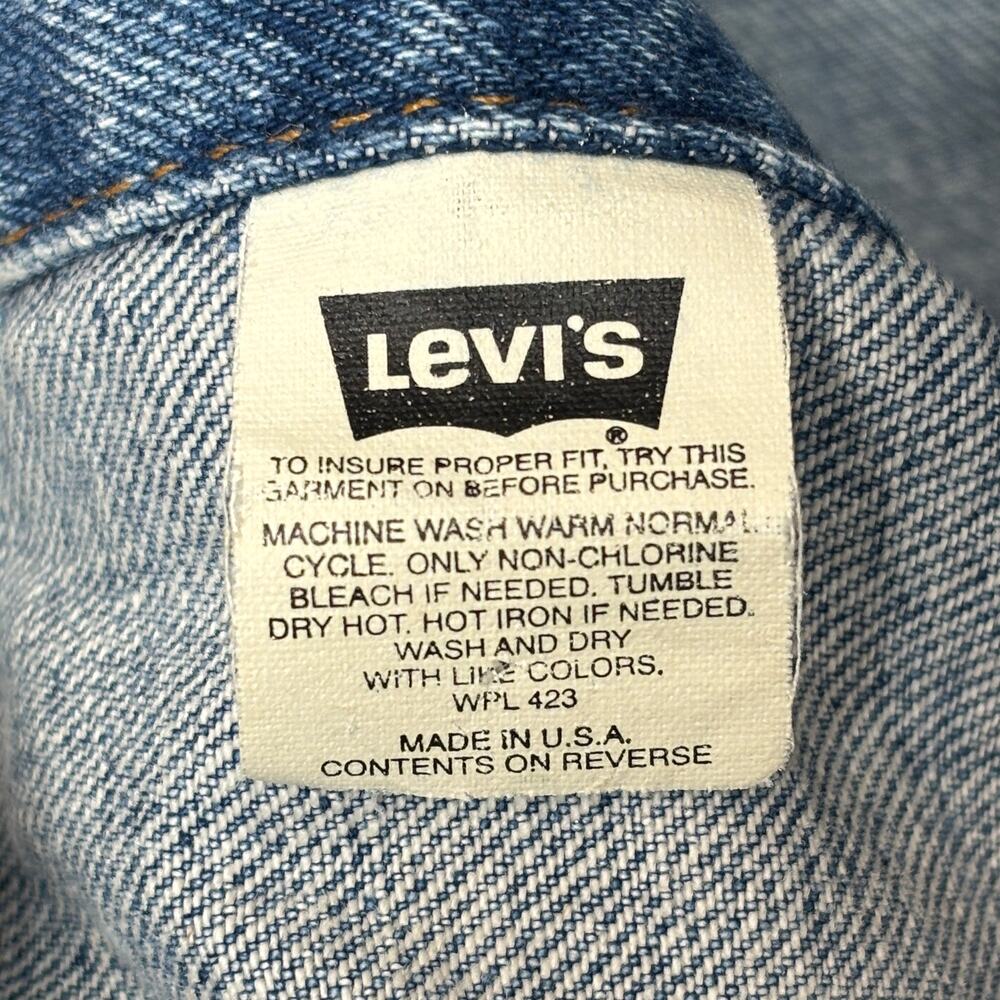 Vintage Levi's Jacket Medium Mens Denim Trucker 70507-4890 Made in USA 80s - Picture 5 of 11